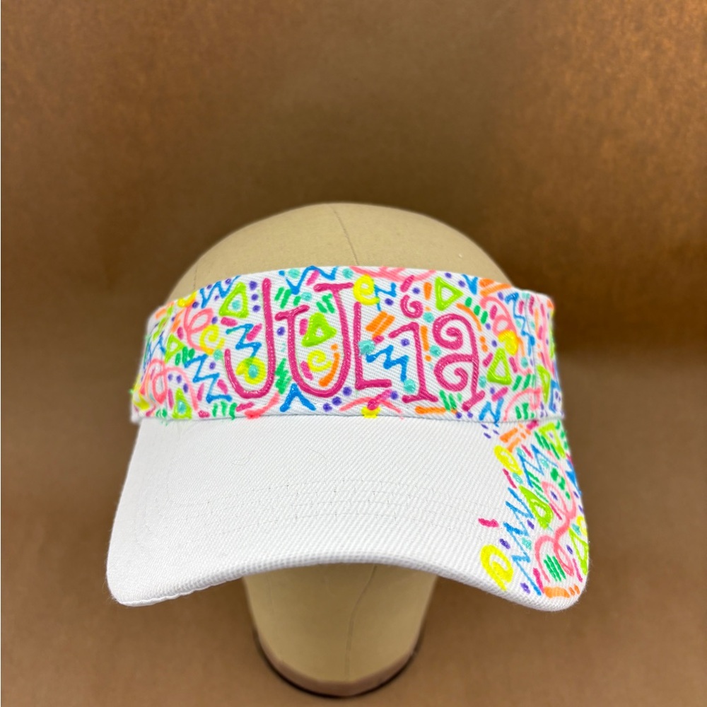 Colorful Patterned Visor with Retro Twist